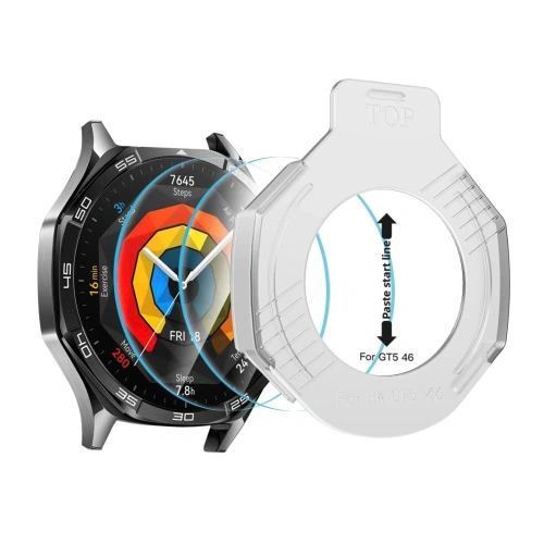 Szkło hartowane Tech-Protect Easy Set+ do Huawei Watch GT 5 46mm Clear [2 PACK]