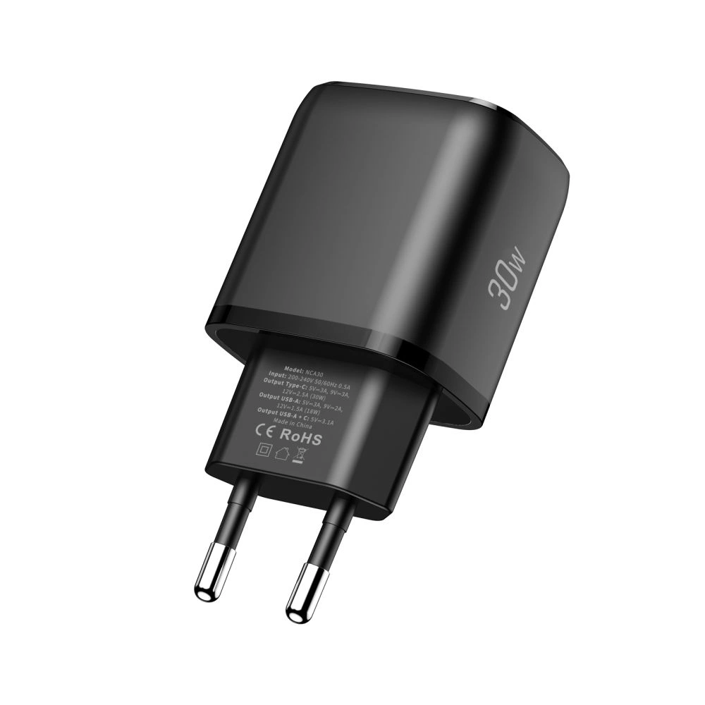Ładowarka sieciowa Tech-Protect NCA30 USB-A, USB-C Network Charger PD 30W / QC3.0 Black