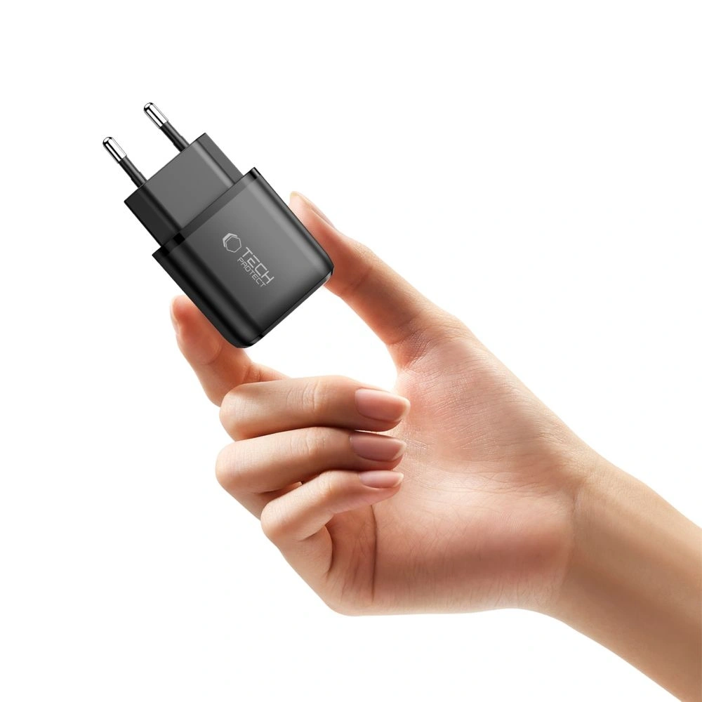 Ładowarka sieciowa Tech-Protect NCA20 USB-A, USB-C Network Charger PD 20W / QC3.0 Black