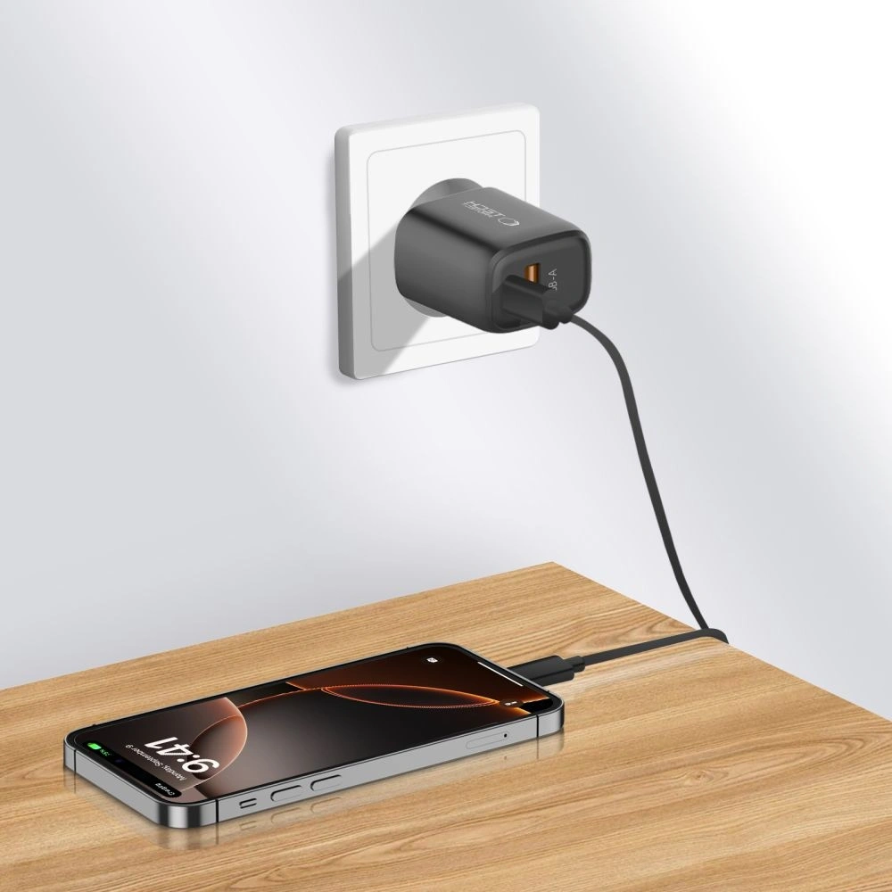 Ładowarka sieciowa Tech-Protect NCA20 USB-A, USB-C Network Charger PD 20W / QC3.0 Black