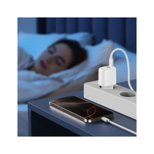 Ładowarka sieciowa Tech-Protect NCA30 USB-A, USB-C Network Charger PD 30W / QC3.0 + Lightning Cable White