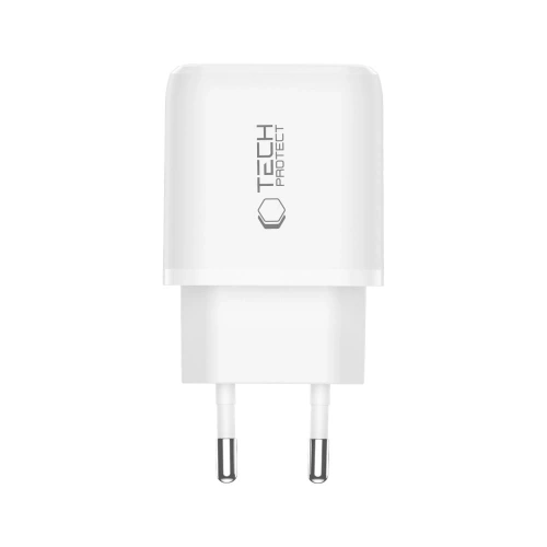 Ładowarka sieciowa Tech-Protect NCA20 USB-A, USB-C Network Charger PD 20W / QC3.0 White