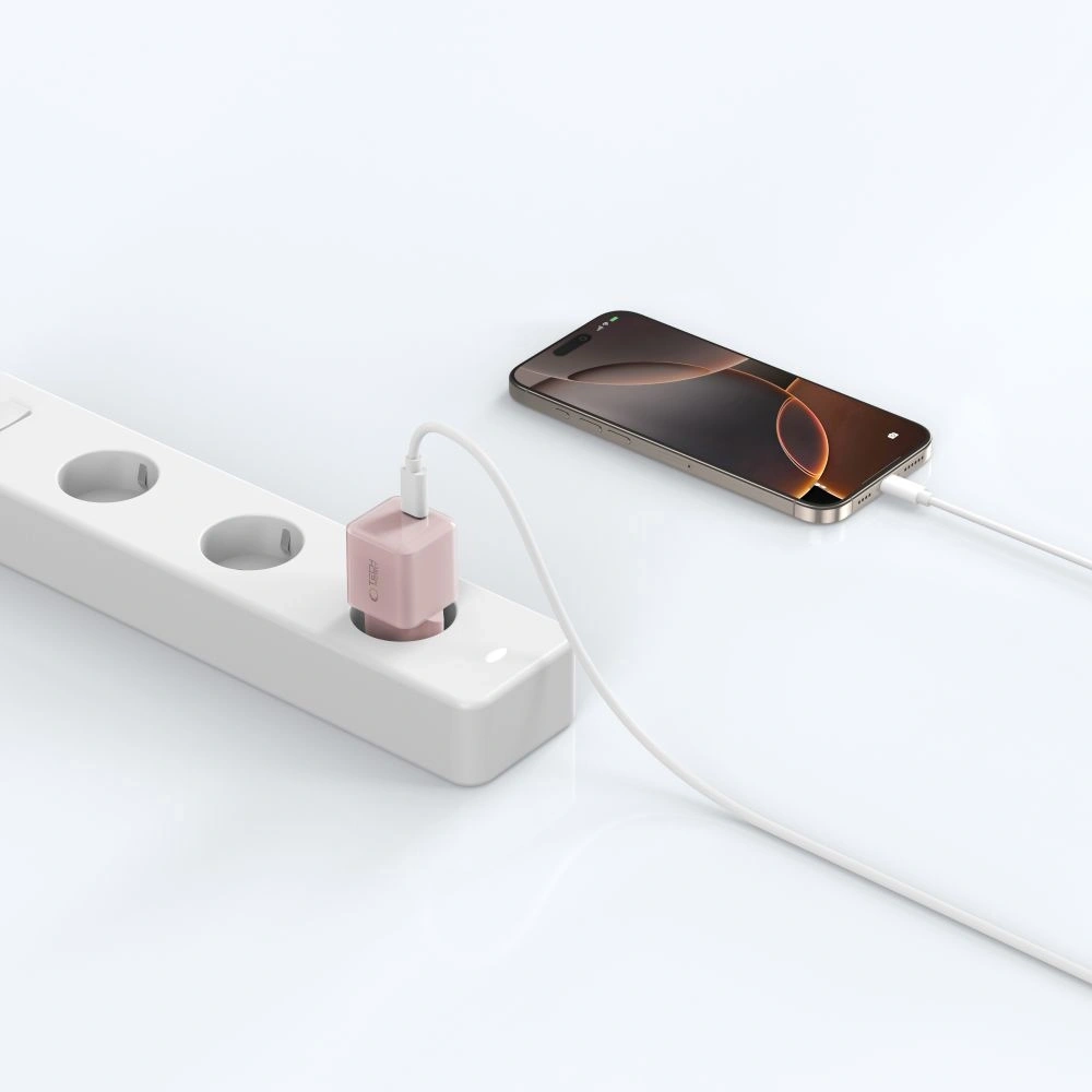 Ładowarka sieciowa Tech-Protect NCM25 USB-C Network Charger PD 25W Baby Pink