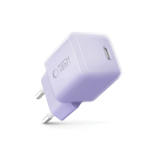 Ładowarka sieciowa Tech-Protect NCM25 USB-C Network Charger PD 25W Baby Purple