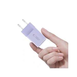 Ładowarka sieciowa Tech-Protect NCM33 USB-A, USB-C Network Charger PD 33W / QC3.0 Baby Purple