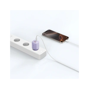 Ładowarka sieciowa Tech-Protect NCM33 USB-A, USB-C Network Charger PD 33W / QC3.0 Baby Purple