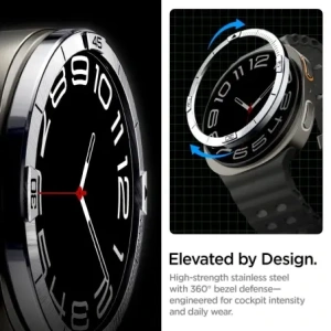 Nakładka Spigen Bezel Tune Pilot do Samsung Galaxy Watch 8 44mm Silver