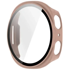 Etui ze szkłem do zegarka Bizon Case+Glass Watch do Samsung Galaxy Watch 8 44mm różowe
