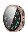 Etui ze szkłem do zegarka Bizon Case+Glass Watch do Samsung Galaxy Watch 8 44mm różowe
