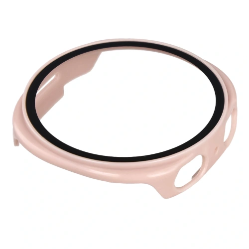Etui ze szkłem do zegarka Bizon Case+Glass Watch do Samsung Galaxy Watch 8 44mm różowe