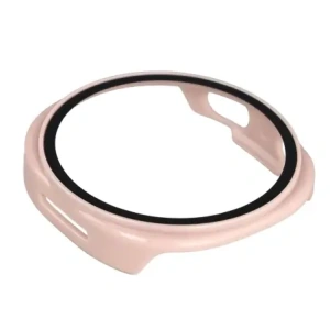 Etui ze szkłem do zegarka Bizon Case+Glass Watch do Samsung Galaxy Watch 8 44mm różowe