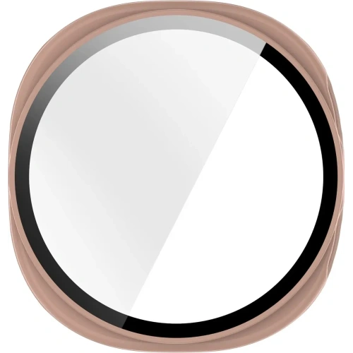 Etui ze szkłem do zegarka Bizon Case+Glass Watch do Samsung Galaxy Watch 8 44mm różowe