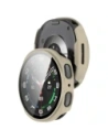 Etui ze szkłem do zegarka Bizon Case+Glass Watch do Samsung Galaxy Watch 8 44mm beżowe