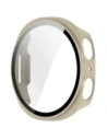 Etui ze szkłem do zegarka Bizon Case+Glass Watch do Samsung Galaxy Watch 8 44mm beżowe