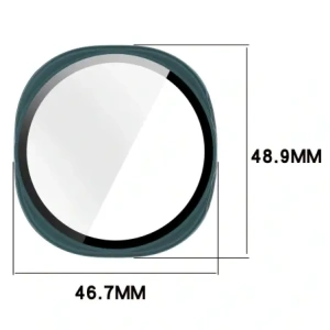 Etui ze szkłem do zegarka Bizon Case+Glass Watch do Samsung Galaxy Watch 8 44mm zielone