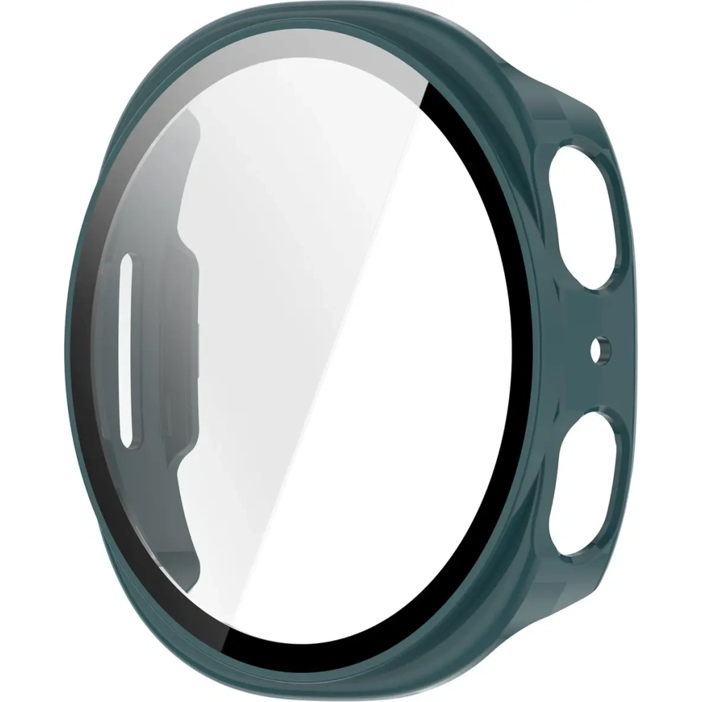 Etui ze szkłem do zegarka Bizon Case+Glass Watch do Samsung Galaxy Watch 8 44mm zielone