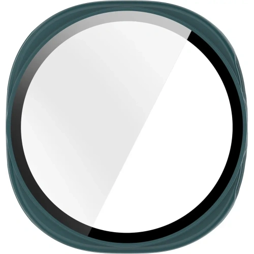 Etui ze szkłem do zegarka Bizon Case+Glass Watch do Samsung Galaxy Watch 8 44mm zielone