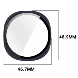 Etui ze szkłem do zegarka Bizon Case+Glass Watch do Samsung Galaxy Watch 8 44mm niebieskie