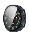 Etui ze szkłem do zegarka Bizon Case+Glass Watch do Samsung Galaxy Watch 8 44mm niebieskie