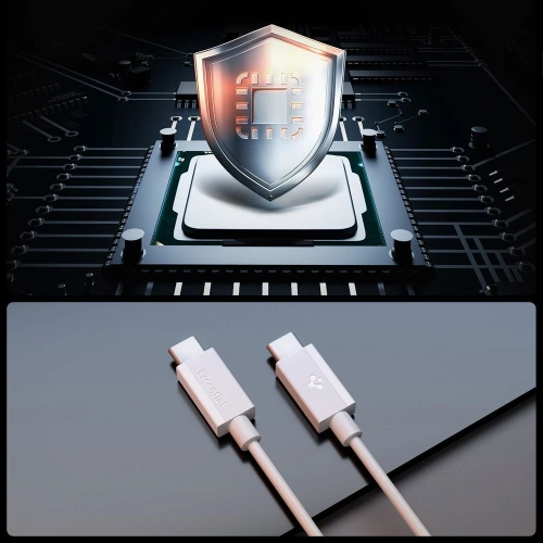 Kabel USB-C / USB-C Spigen EB6020CC Essential USB-C Cable 60W 200cm White