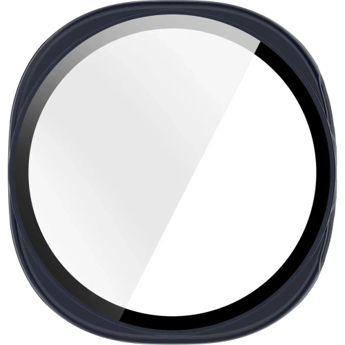 Etui ze szkłem do zegarka Bizon Case+Glass Watch do Samsung Galaxy Watch 8 44mm niebieskie