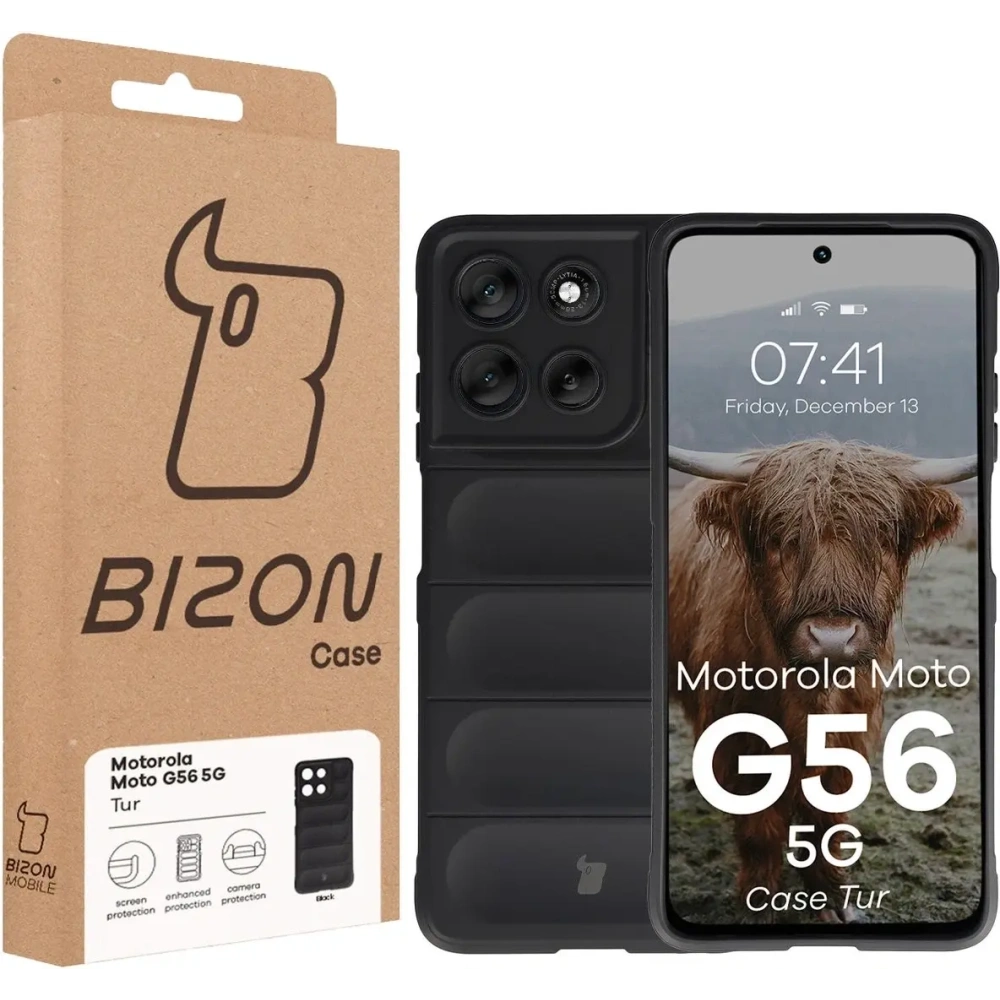 Pancerne etui Bizon Case Tur do Motorola Moto G56 5G czarne