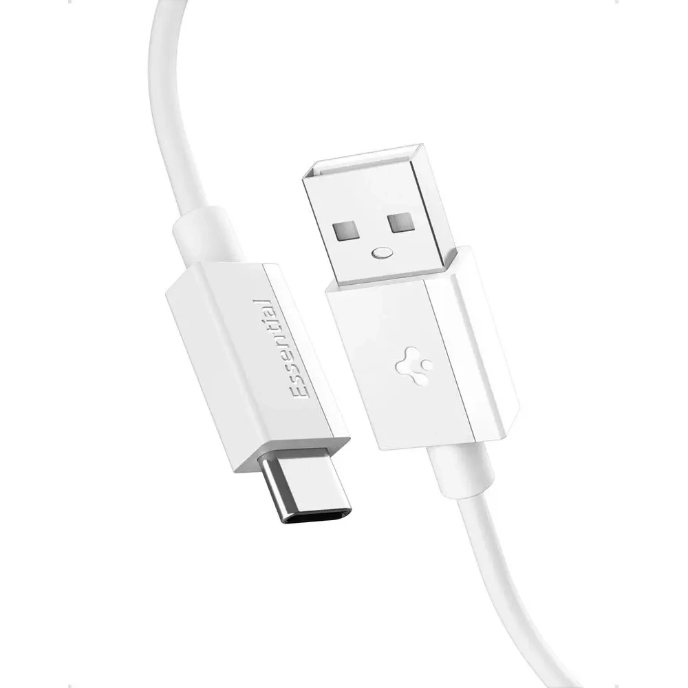 Kabel USB-C / USB-C Spigen EB6020AC Essential USB-C Cable 60W 200cm White Kabel USB-C / USB-C Spigen EB6020AC Essential USB-C Cable 60W 200cm White