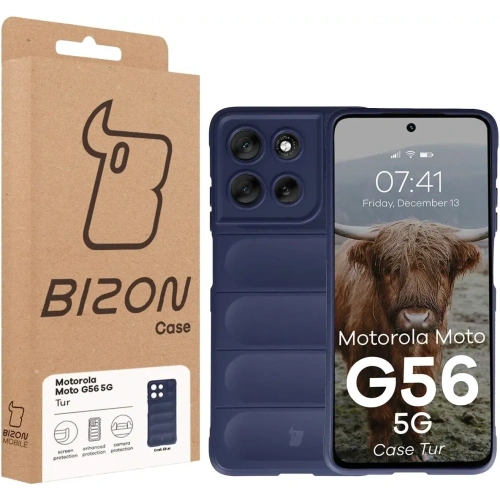 Pancerne etui Bizon Case Tur do Motorola Moto G56 5G granatowe