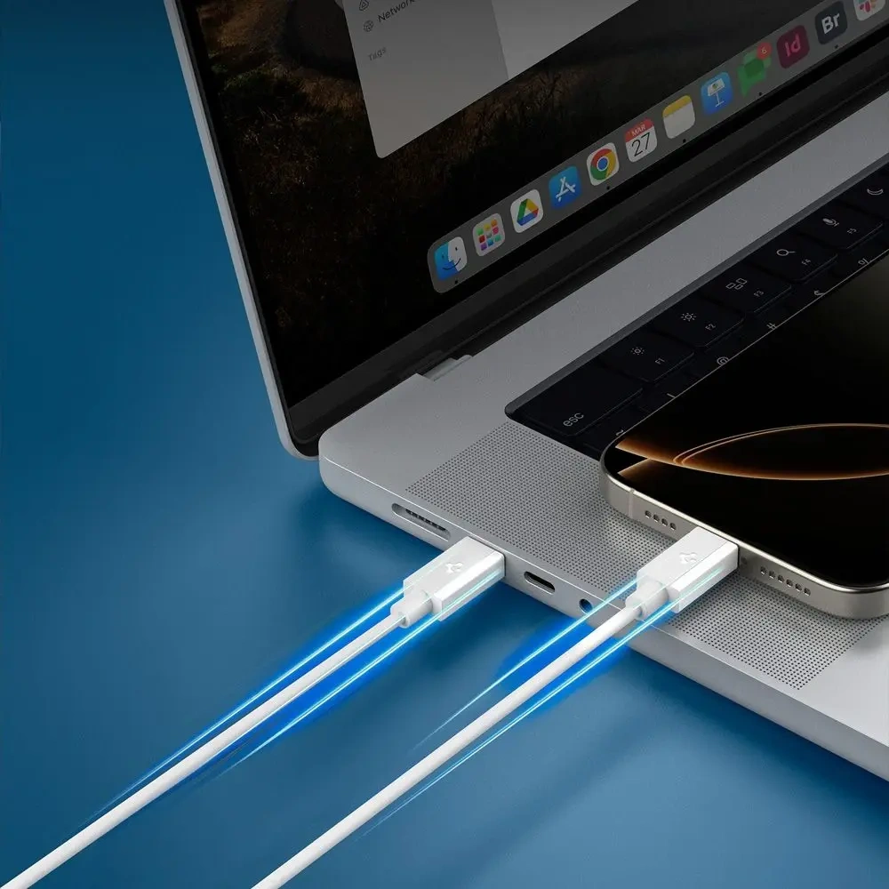Kabel USB-C / USB-C Spigen EB6010CC Essential USB-C Cable 60W 100cm White