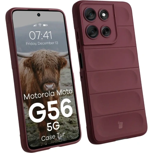 Pancerne etui Bizon Case Tur do Motorola Moto G56 5G burgundowe
