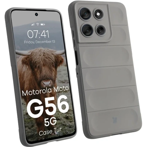 Pancerne etui Bizon Case Tur do Motorola Moto G56 5G jasnoszare
