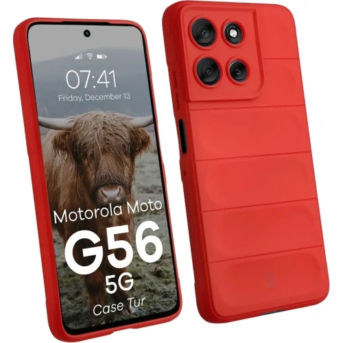 Pancerne etui Bizon Case Tur do Motorola Moto G56 5G czerwone