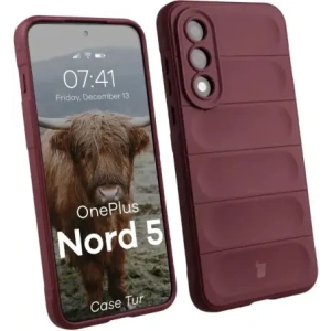 Pancerne etui Bizon Case Tur do OnePlus Nord 5 burgundowe