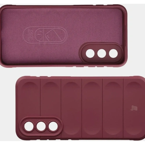 Pancerne etui Bizon Case Tur do OnePlus Nord 5 burgundowe