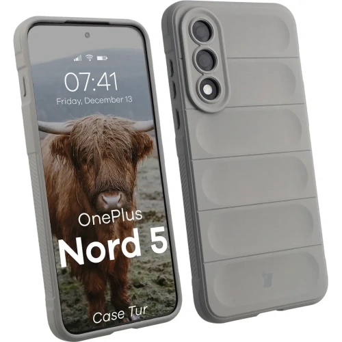 Pancerne etui Bizon Case Tur do OnePlus Nord 5 jasnoszare