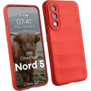 Pancerne etui Bizon Case Tur do OnePlus Nord 5 czerwone