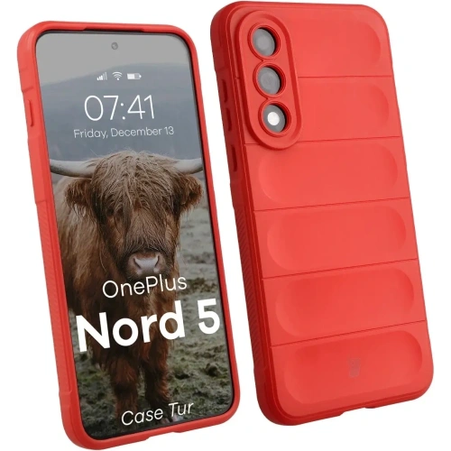 Pancerne etui Bizon Case Tur do OnePlus Nord 5 czerwone