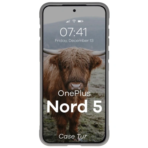 Pancerne etui Bizon Case Tur do OnePlus Nord 5 jasnoszare