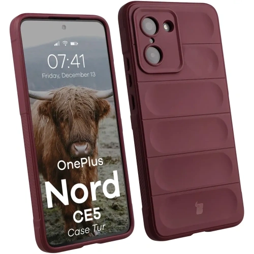 Pancerne etui Bizon Case Tur do OnePlus Nord CE5 5G burgundowe