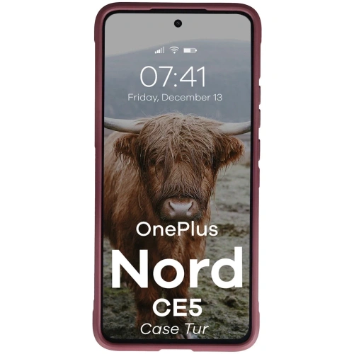 Pancerne etui Bizon Case Tur do OnePlus Nord CE5 5G burgundowe
