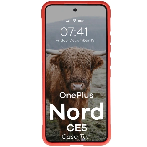 Pancerne etui Bizon Case Tur do OnePlus Nord CE5 5G czerwone
