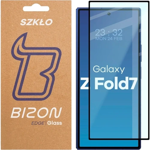 Szkło hartowane Bizon Glass Edge 2 do Samsung Galaxy Z Fold7 czarna ramka