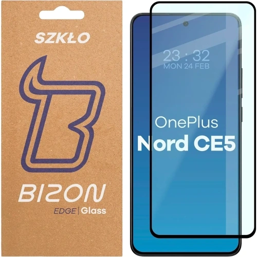 Szkło hartowane Bizon Glass Edge 2 do OnePlus Nord CE5 5G czarna ramka