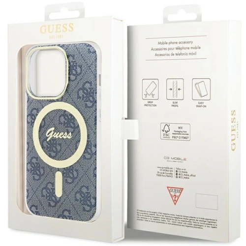 [CR] Etui Guess GUHMP15XH4STB Apple iPhone 15 Pro Max hardcase IML 4G MagSafe niebieski/blue