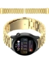 Pasek ze stali nierdzewnej do smartwatcha Bizon Strap Watch Aura QuickRelease 20mm złoty