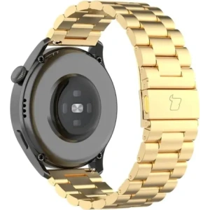Pasek ze stali nierdzewnej do smartwatcha Bizon Strap Watch Aura QuickRelease 20mm złoty