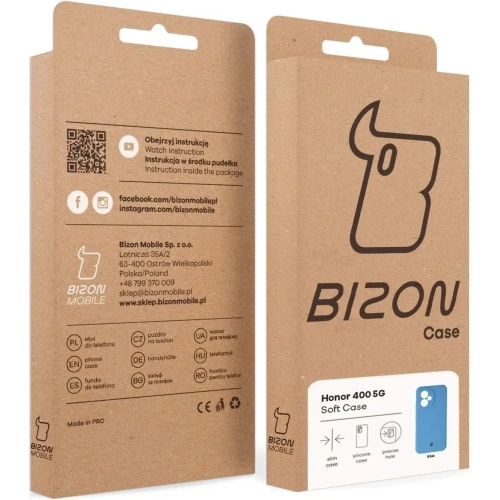 Silikonowe etui Bizon Soft Case do Honor 400 niebieskie