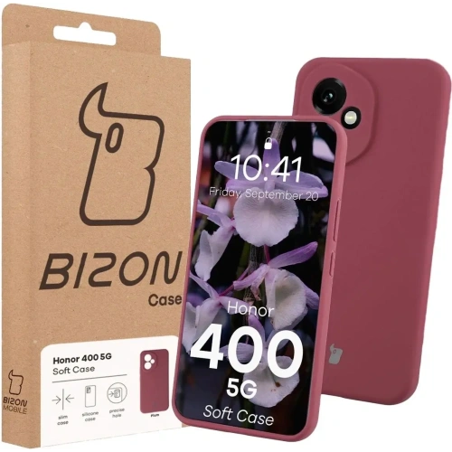 Silikonowe etui Bizon Soft Case do Honor 400 ciemnofioletowe