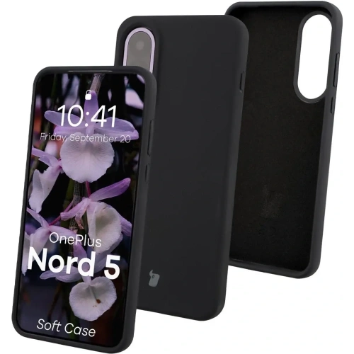 Silikonowe etui Bizon Soft Case do OnePlus Nord 5 czarne