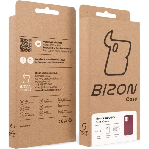 Silikonowe etui Bizon Soft Case do Honor 400 ciemnofioletowe